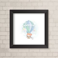 Quadro Infantil Balão e Raposinha Aquarela - comprar online