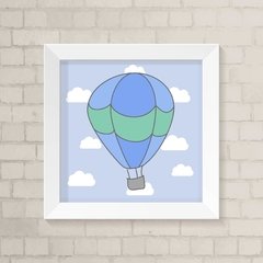 Quadro Infantil Balão Verde e Azul