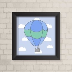 Quadro Infantil Balão Verde e Azul - comprar online