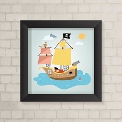Quadro Infantil Barco Pirata - comprar online