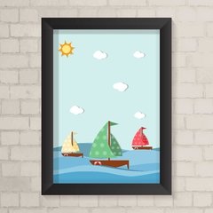 Quadro Infantil Barcos - comprar online