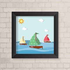 Quadro Infantil Barquinhos - comprar online