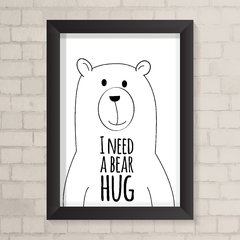 Quadro Infantil Abraço de Urso - comprar online