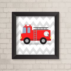 Quadro Infantil Bombeiros - comprar online