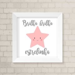 Quadro Infantil Brilha Brilha Estrelinha Rosa