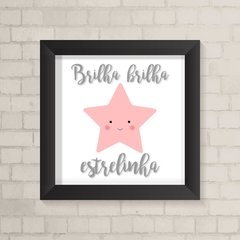 Quadro Infantil Brilha Brilha Estrelinha Rosa - comprar online