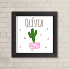 Quadro com Nome Cacto Menina - comprar online