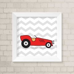 Quadro Infantil Carro Vermelho