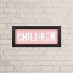 Quadro Infantil Children Rosa - comprar online
