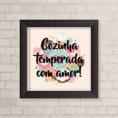 Quadro Casa Cozinha Temperada com Amor - comprar online