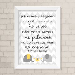 Quadro Infantil Segredo do Pequeno Príncipe