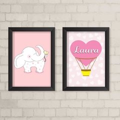 Kit de Quadros Elefante e Balão - comprar online