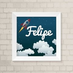 Quadro com Nome Foguete