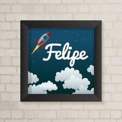 Quadro com Nome Foguete - comprar online