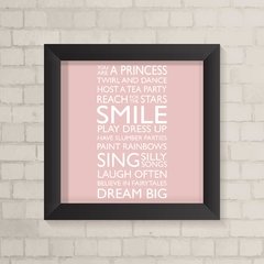 Quadro Infantil Frase Menina - comprar online