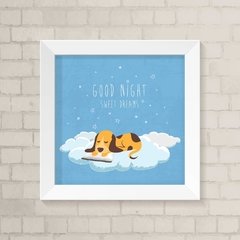 Quadro Infantil Good Night Cachorro