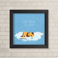Quadro Infantil Good Night Cachorro - comprar online