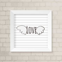 Quadro Infantil Love com Asas