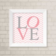 Quadro Infantil Love Rosa