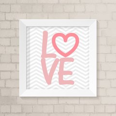 Quadro Infantil Love Chevron