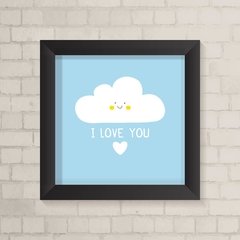 Quadro Infantil Love You Azul - comprar online