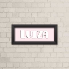 Quadro com Nome Rosa e Branco - comprar online