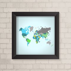 Quadro Casa Mapa Mundi - comprar online