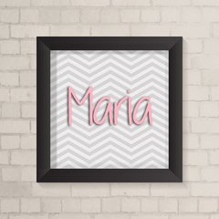 Quadro com Nome Menina Chevron - comprar online