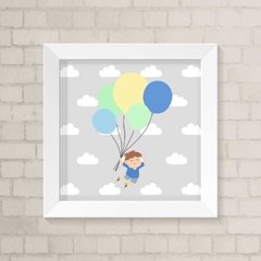 Quadro Infantil Menino com Balão