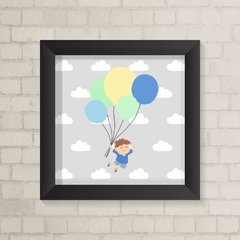 Quadro Infantil Menino com Balão - comprar online