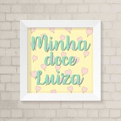 Quadro com Nome Doce fundo Amarelo