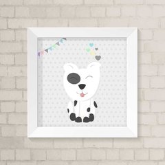 Quadro Infantil Cachorrinho Branco