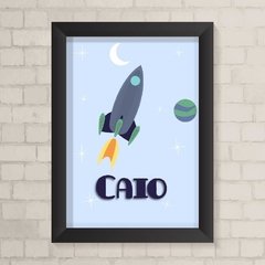 Quadro com Nome Foguete - comprar online