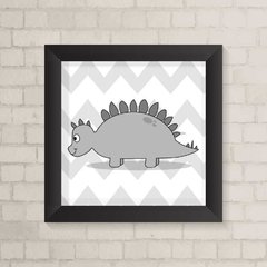 Quadro Infantil Dino Cinza - comprar online