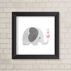 Quadro Infantil Elefante Aquarela - comprar online