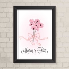 Quadro com Nome Flores - comprar online