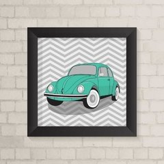 Quadro Infantil Fusca Verde - comprar online