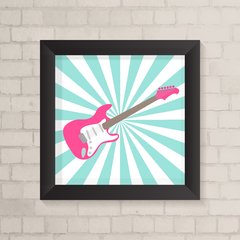 Quadro Infantil Guitarra Rosa - comprar online
