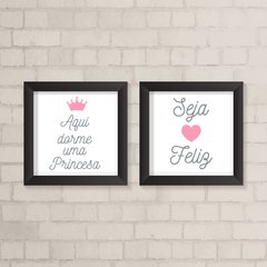 Kit de Quadros Aqui Dorme uma Princesa - comprar online