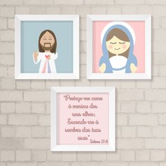 Kit de Quadros Jesus e Maria