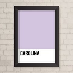 Quadro com Nome Pantone Lilás - comprar online