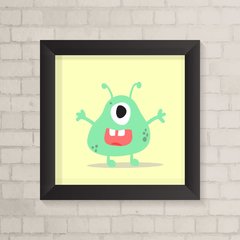 Quadro Infantil Monstrinho Verde - comprar online