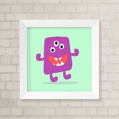 Quadro Infantil Monstrinho Roxo