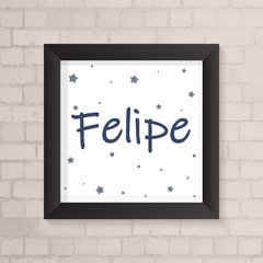 Quadro com Nome Estrelas Menino - comprar online