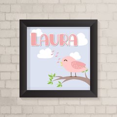 Quadro com Nome Passarinho - comprar online