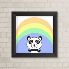 Quadro Infantil Panda Arco-Íris - comprar online