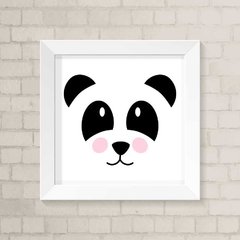 Quadro Infantil Panda Bochecha Rosa