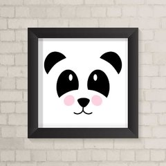 Quadro Infantil Panda Bochecha Rosa - comprar online