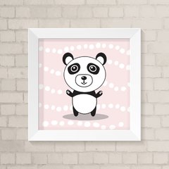 Quadro Infantil Panda Rosa