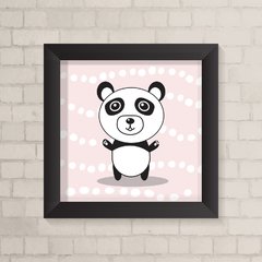Quadro Infantil Panda Rosa - comprar online